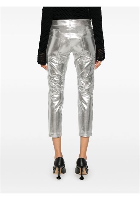 Pantaloni crop metallizzati in argento Junya Watanabe - donna JUNYA WATANABE | JOP0242